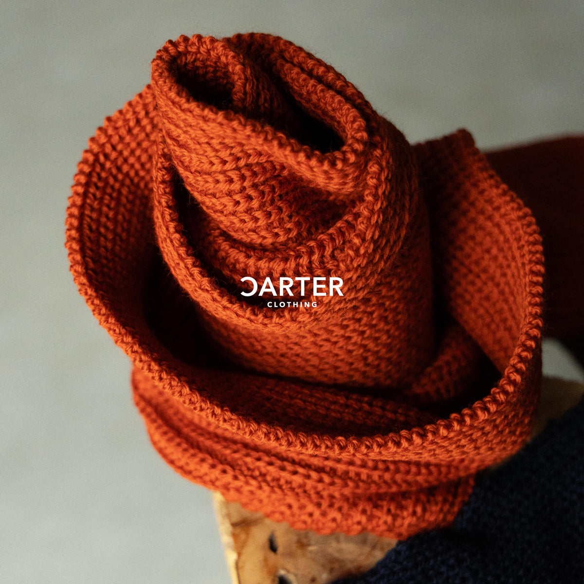 Fisherman&#39;s Rib Scarf - Orange