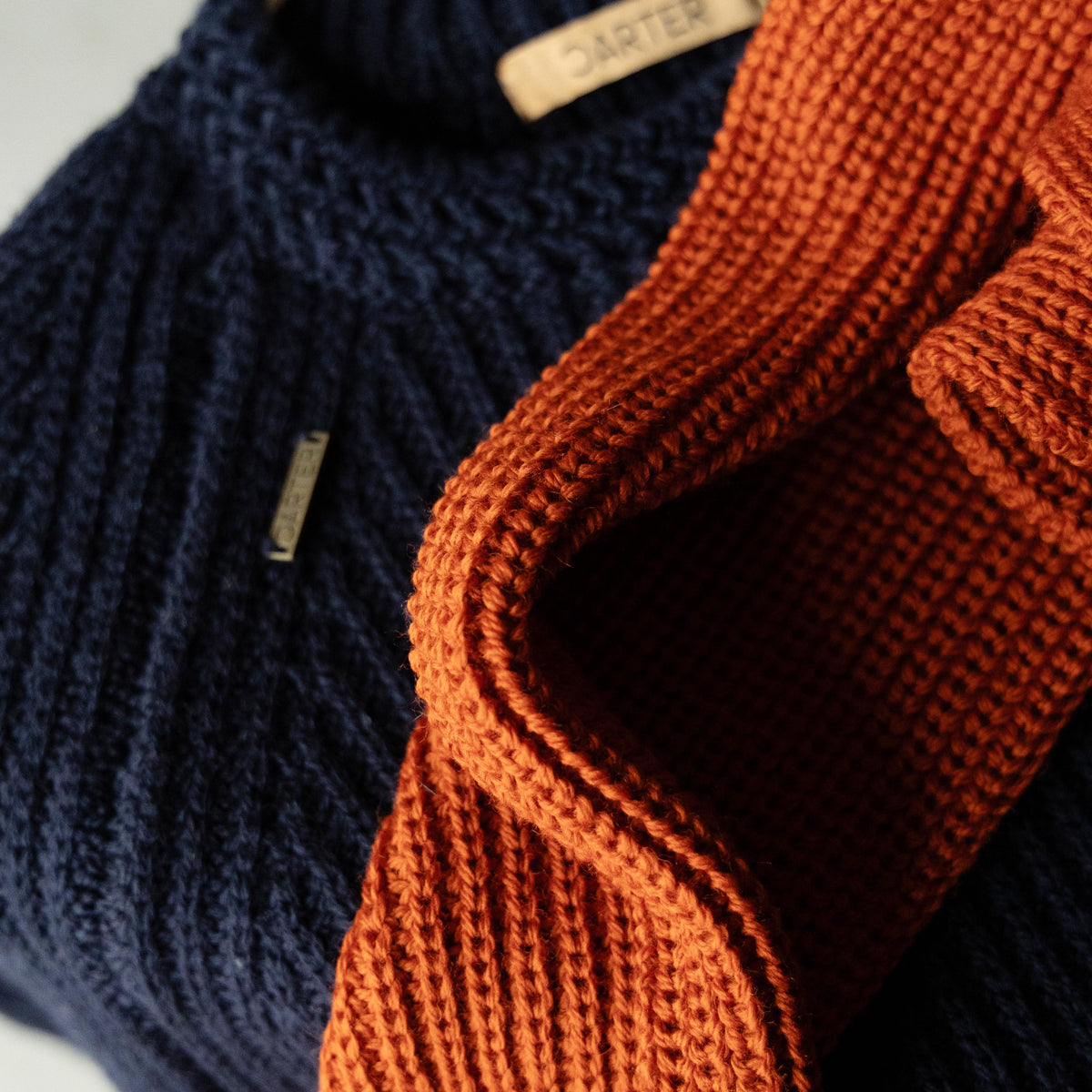 Fisherman&#39;s Rib Scarf - Orange