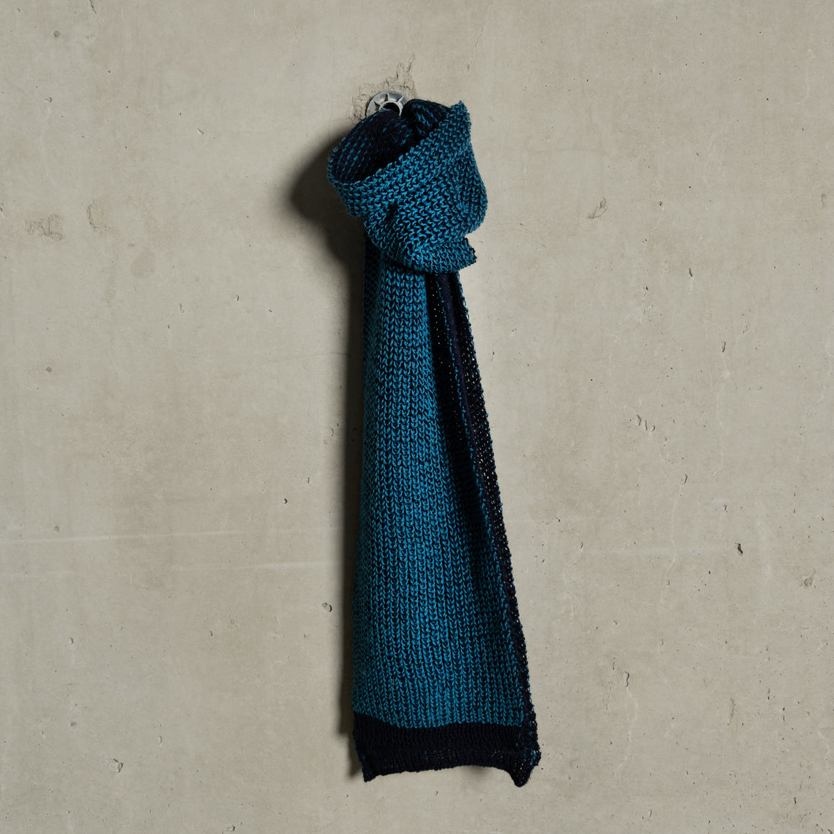 Kane Contrast Scarf - Turquoise/Navy